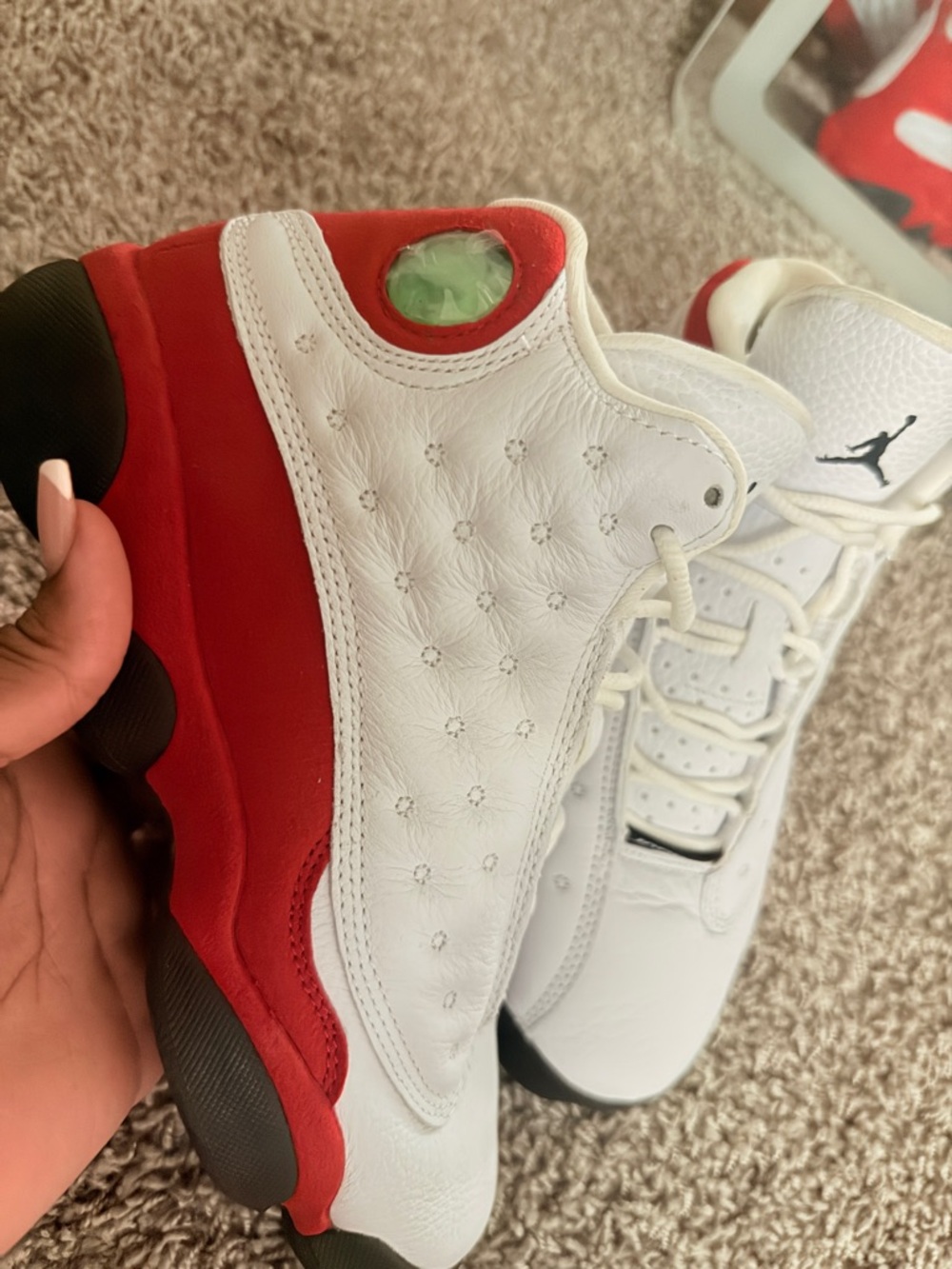 Air Jordan 13 Retro White Red Black Sneakers - Picture 2 of 4